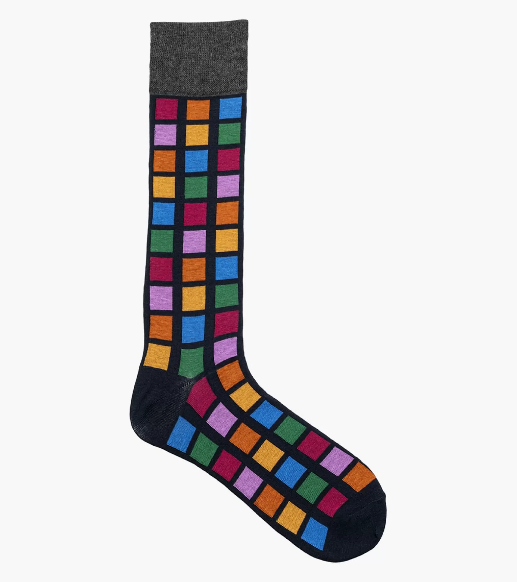 Stacy Adams Socks>Multi-Color Block Men\\'S Crew Dress Socks